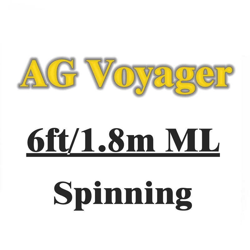 Ag voyager spinning baitcasting onki 4 osaa matkavapa ml m  mh 1.8 2.1 2.4 2.7m hiilivapa f mf action: Keltainen
