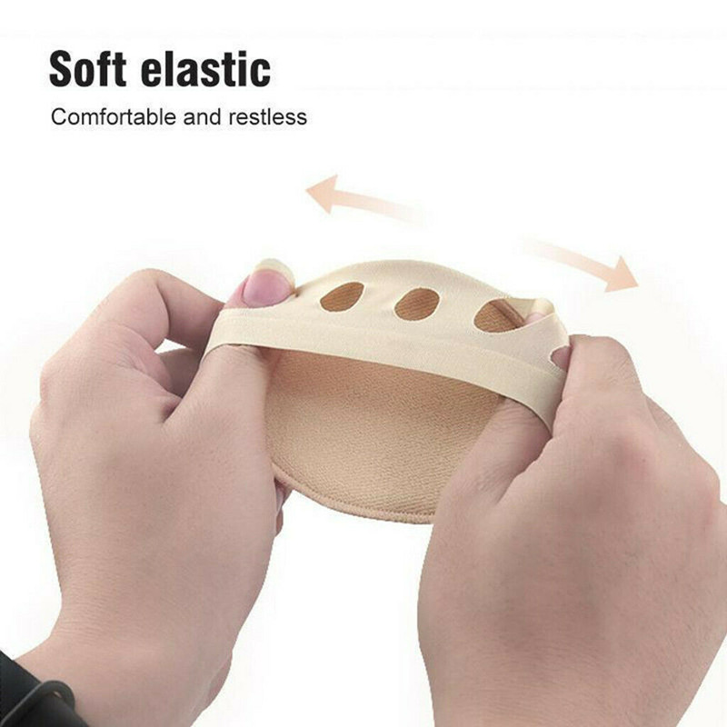 1 Pair Foot Care Peds &amp; Liners Thin Breathable Sponge Anti Slip Corrective Toe Socks Women&#39;s High Heels Invisible Forefoot Patch
