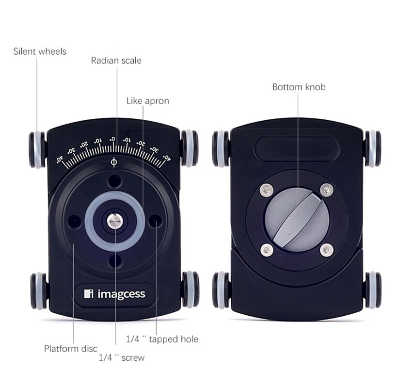 Imagcess Table Top Dolly Auto Roller Desktop Video Rail Track Slider Dslr Rig Film Camera Statief Monopod Quick Release