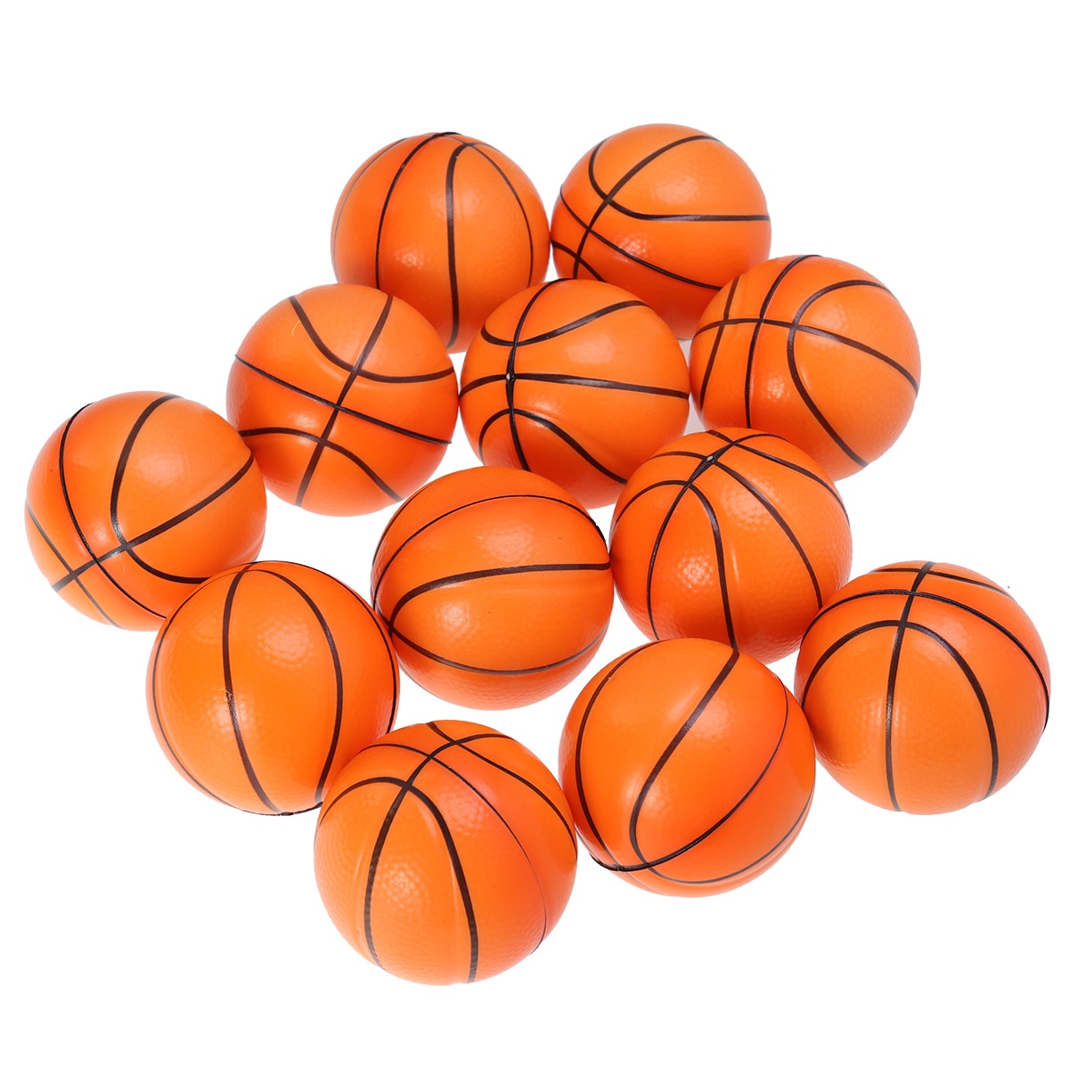 10PCS Mini Sport Balls Squeeze Foam Basketballs Stress Balls Stress Relief Toys for Kids Party Relaxation: Default Title