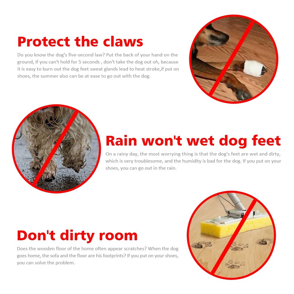 Protectores de patas para perros pequeños y grandes con raya reflectante, pavimento , suministros para mascotas, botas para perros, zapatos para perros, Botas de lluvia para mascotas