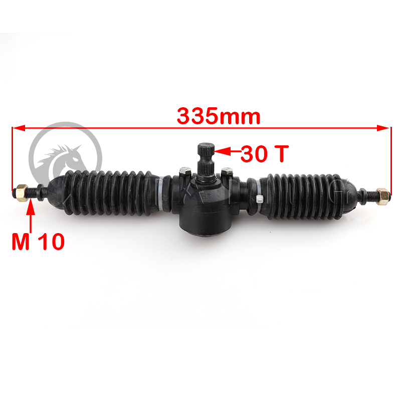 Go kart 300mm 320mm 420mm rack de direção hidráulica pinhão assy apto para diy china atv karting utv buggy quad bike acessórios: Vermelho