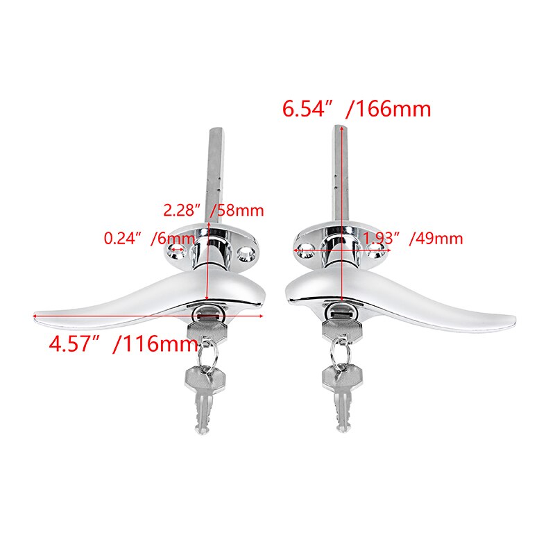 1 Pair Car Outside Door Steel Locking Handles for Ford Model 40 18 Window Coupes Passenger 1932 1933 1934 Auto Exterior Parts