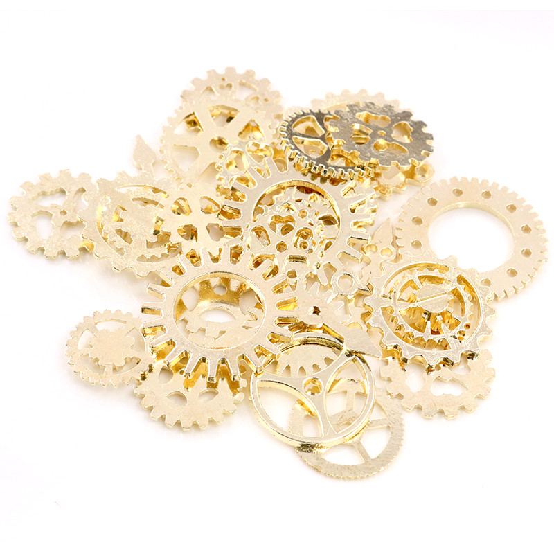 Gearssmall Size 8-25Mm Mix Legering Mechanische Steampunk Cogs & Tandwielen Diy Accessoires: Goudkleur