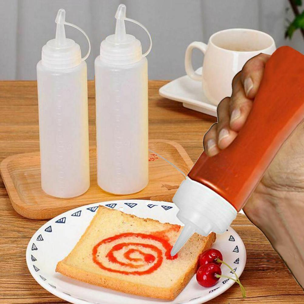 240ml Bbq Kitchen Silicone Squeeze Bottle Condiment Dispenser Sauce Mayonnaise Squeeze Jar Vinegar Oil Ketchup Jam Bottle