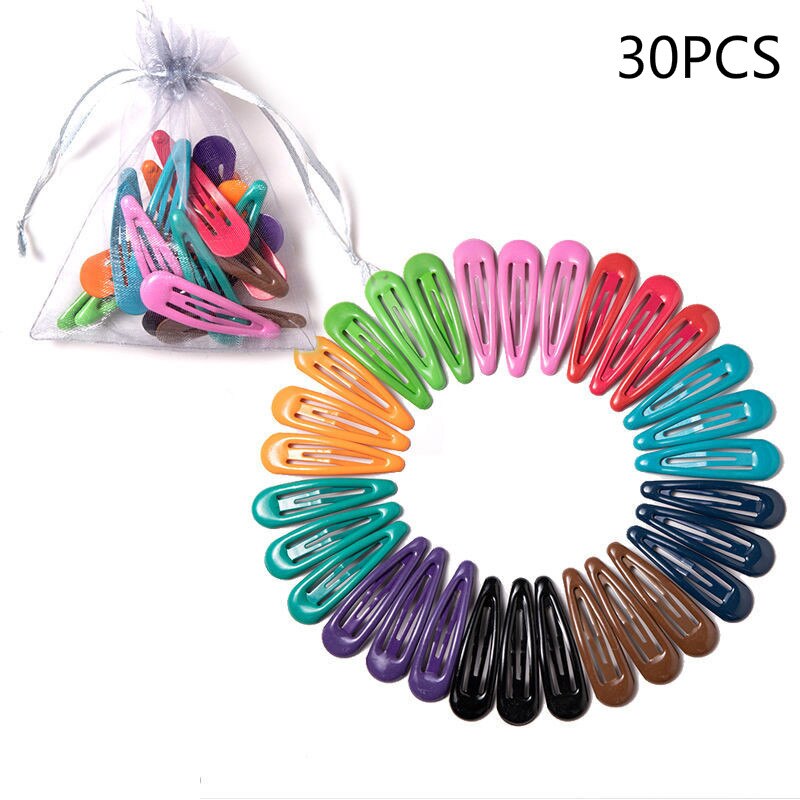 10/20/30/40Pcs Mode Haar Clips Voor Kinderen Kids Leuke Kleur Hairclip Haaraccessoires Leuke mode Baby Haarspeld -Vormige: B 30 PCS
