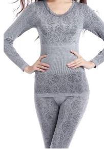 2022 Autumn Modal Home Sleepwear Girdle Body-fitting Seamless Bodywear Thermal Underwear Women&#39;s Suit