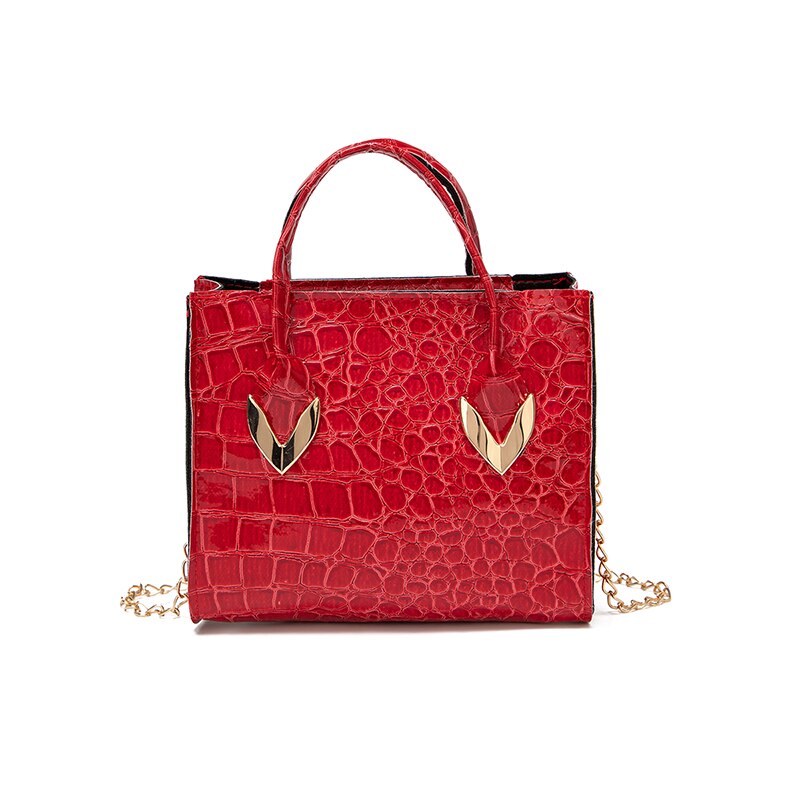 Personality Daily Small Bag Lady PU Magic Color Rhombus Single Shoulder Bag Multi-Function Messenger Bag Women Handbag: Hot Pink
