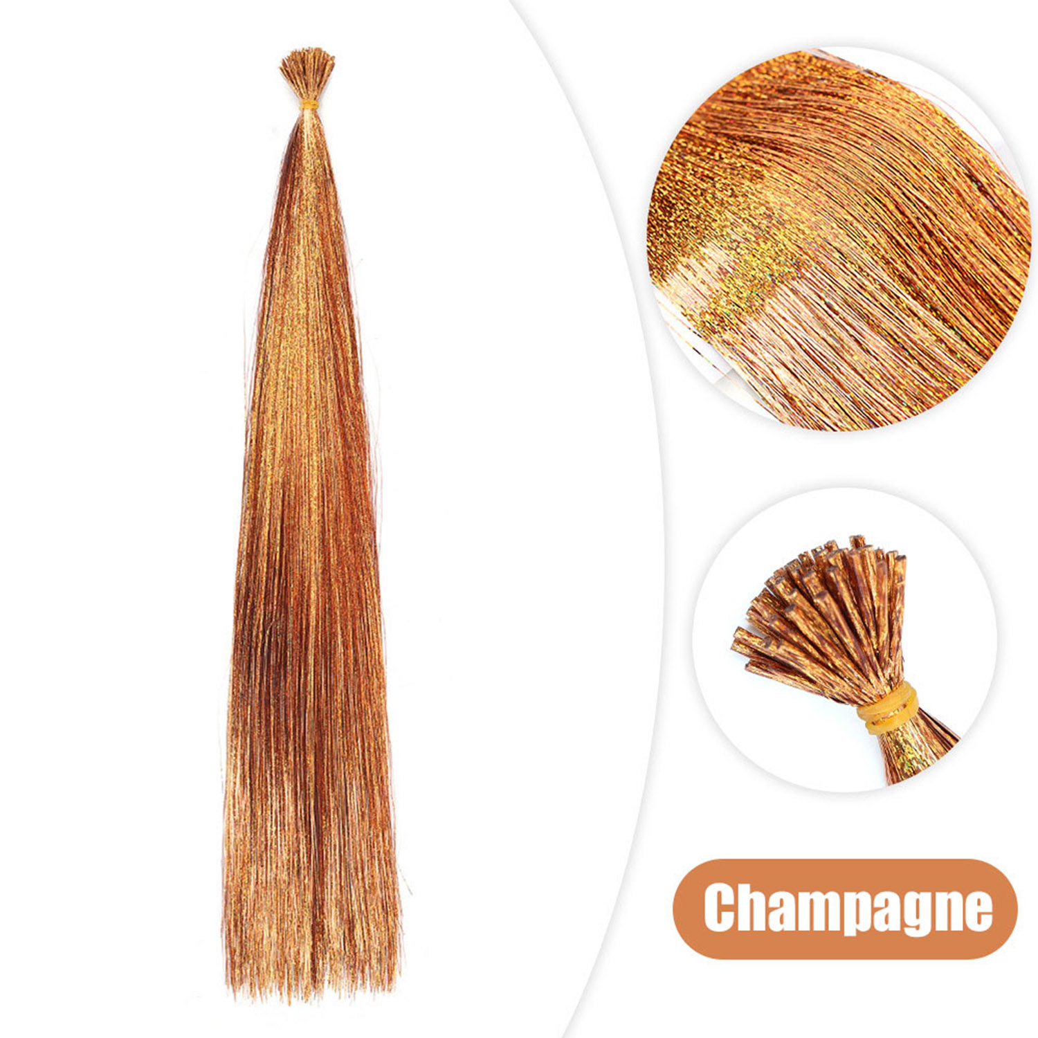 50 stks Synthetische I Tip Klatergoud Hair Extensions Glitter Klatergoud Haar Fee Haarstukjes Party Dazzle Haaraccessoires Voor Vrouwen Meisjes: T1B/PAARS