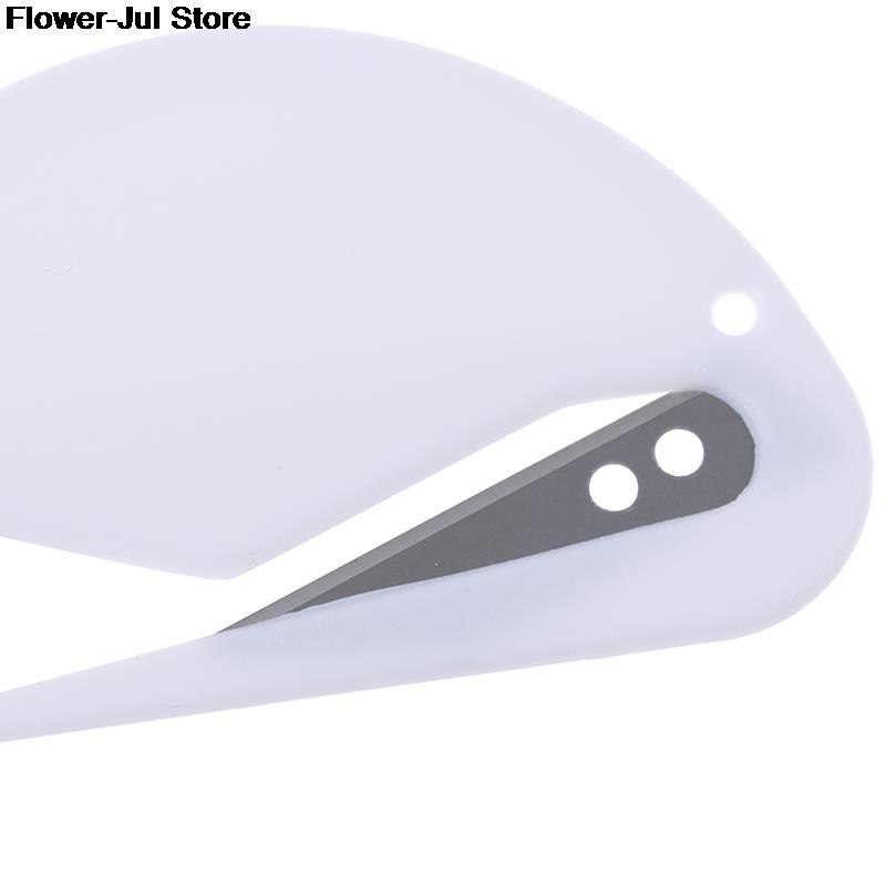 2Pcs / Lot Plastic Mini Letter Opener Mail Envelope Opener Safety Paper Guarded Cutter Blade Office Equipment