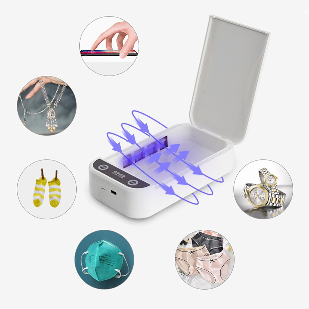 Portable Cell Phone Uv Sanitizer Uv Light Sterilizer Disinfector Household Uv Sterilizers Disinfecting Treasure#y#g40