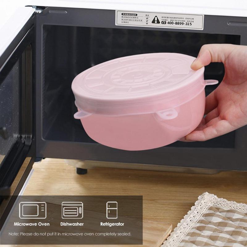 1-6 Pcs/Set Reusable Silicone Food Wrap Stretch Vacuum Seal Cover Saran Wrap Kitchen Organization Food Fresh Keeping Sealed lids