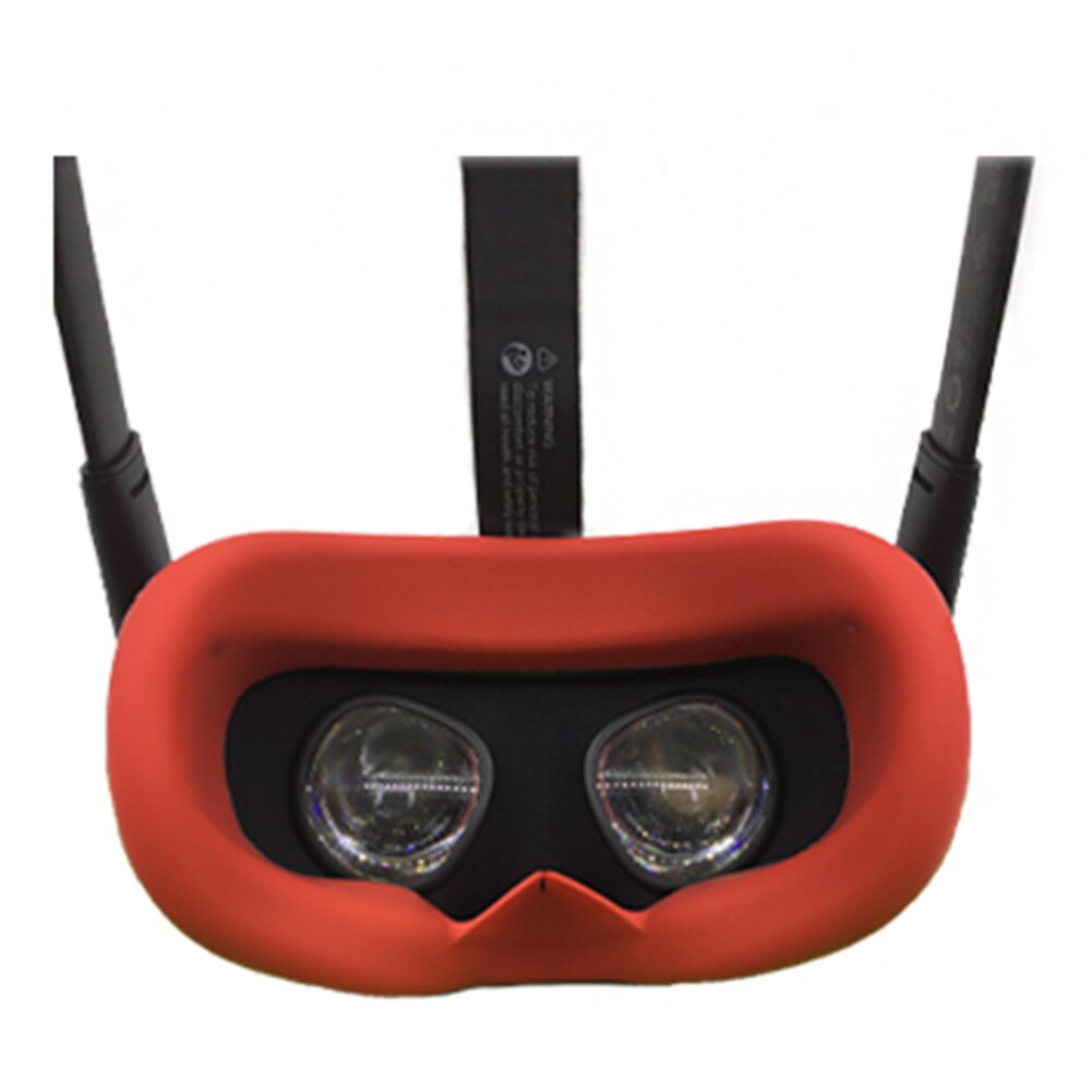 Protective VR Glasses Face Cover Eye Mask Skin Soft Elastic Replacement Shading Accessories Silicone Cover for OculusQuest: Red