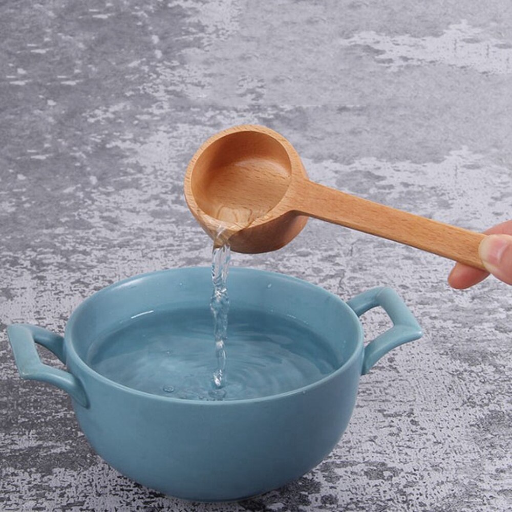 Long handle Wooden Coffee Scoop Kitchen Cooking Tool Seasoning Spoon Home Supplies Japan Style Tableware