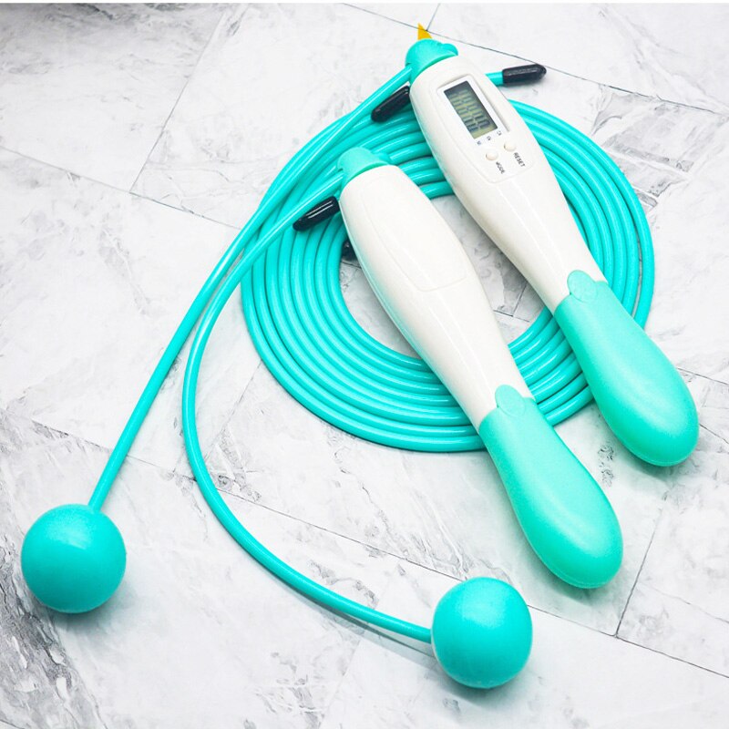 Cuerda de saltar electrónica inalámbrica para gimnasio, comba inteligente para Fitness, Crossfit, con pantalla LCD, contador de salto de velocidad: suit green