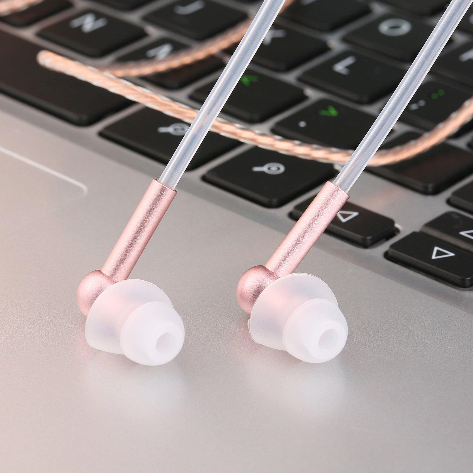 FC31 Air Tube Anti-radiation In-ear Headphones 3.5mm Wired Music Headset Radiation Free Earphone Reduction Line Control with Mic