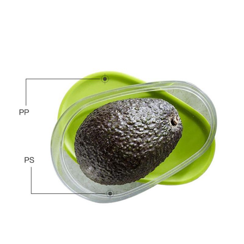 Mini frukt- og grønnsaksboks for avokado-avokado-oppbevaring i plast oppbevar friskt tilbehør til kjøkkenfrukt
