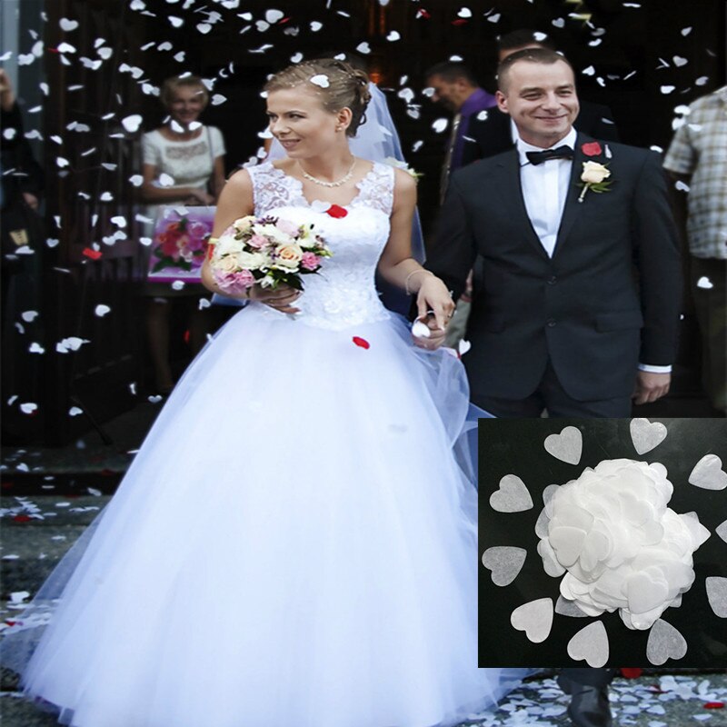 6000 stücke Hochzeit Konfetti Gewebe Weiß Papierfetzen Geburtstag Hochzeit Dekorative CraftsTable streuen Ballon Dekoration