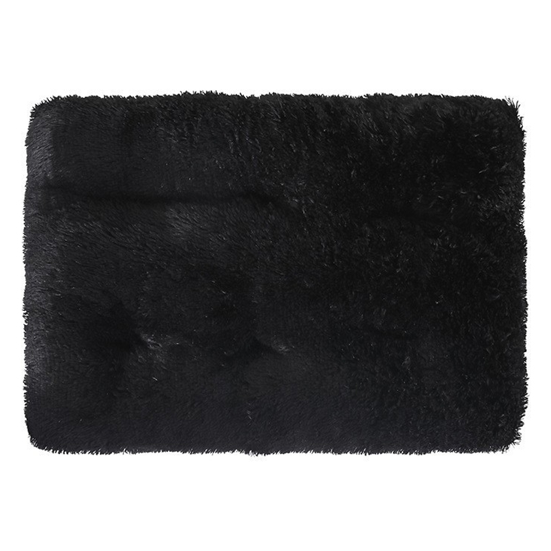 Plysch varm hund sovmatta mjuk fleece husdjursfilt avtagbar katt valpmatta kudde för små medelstora hundar: L / Skog grön