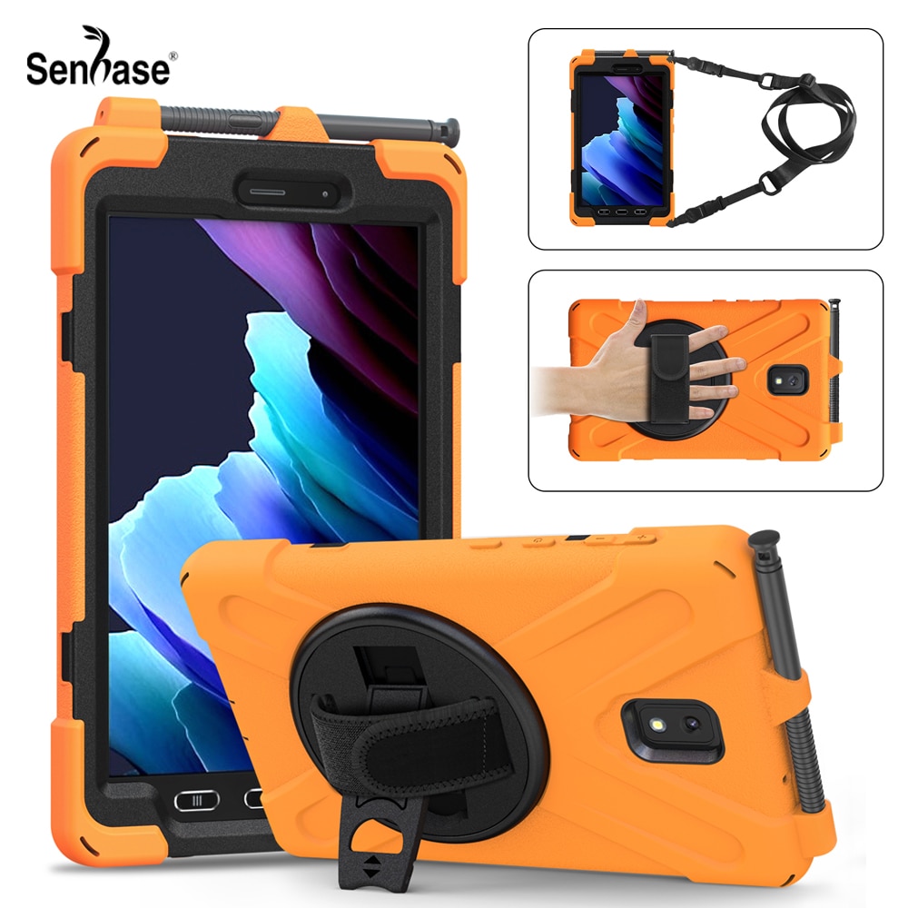 Schokbestendig Kinderen Veilig Pc Silicon Stand Tablet Cover Voor Samsung Galaxy Tab Actieve 3 T570 T575 T577 Case Met schouderriem