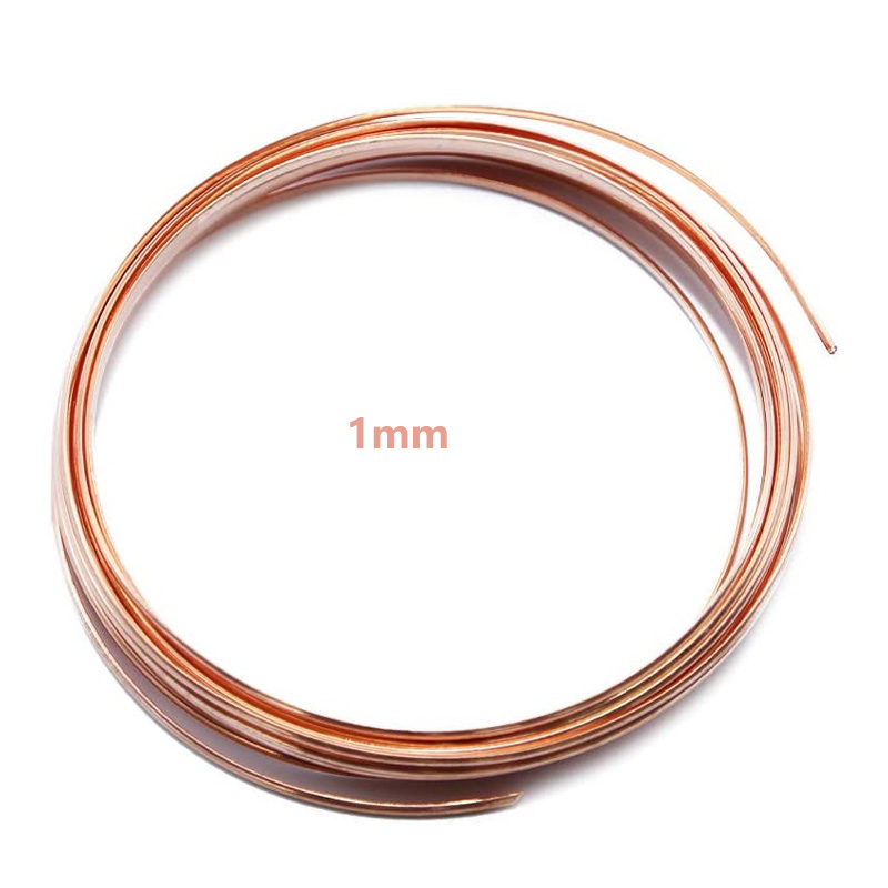 Bobine de fil de cuivre pur, 1-10m, fil de cuivre nu, T2, conducteur, ligne nue, diamètre 0.1mm, 0.15mm, 0.2mm, 0.3mm, 0.4mm, 0.5mm, 5mm: Bleu