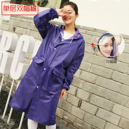 Men Thick Poncho Raincoat Jacket Windbreaker Long Waterproof Plastic Raincoat Women Motorcycle Yagmurluk Erkek Rain Gear AD50RC: style5 / XXL