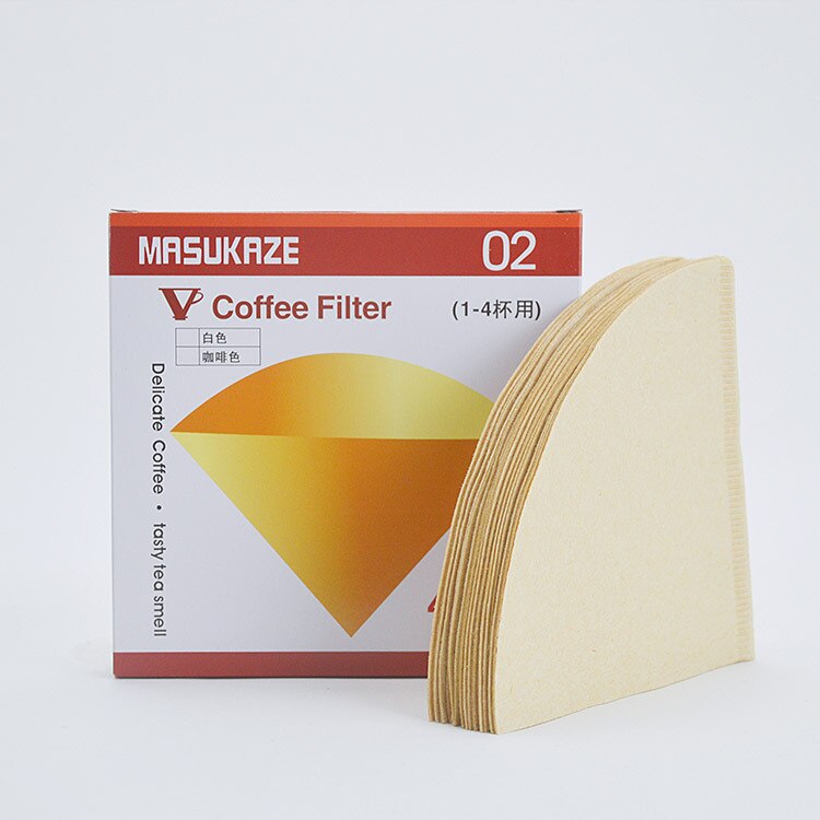 Hand Drip Coffee Filter Paper V60 pour over Brewers Filter 101/102 Cone Filters V01/V02 Mocha Pot Cold Brew Barista Filter Paper: V02 paper 40pcs