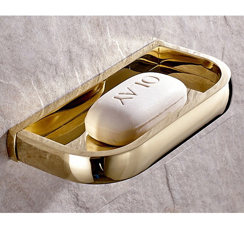 Luxe Douche Badkamer Accessoires Set, Handdoek Ring, Papier Houder, Kapstok, Wc Borstel, gepolijst Gold, Bad Hardware