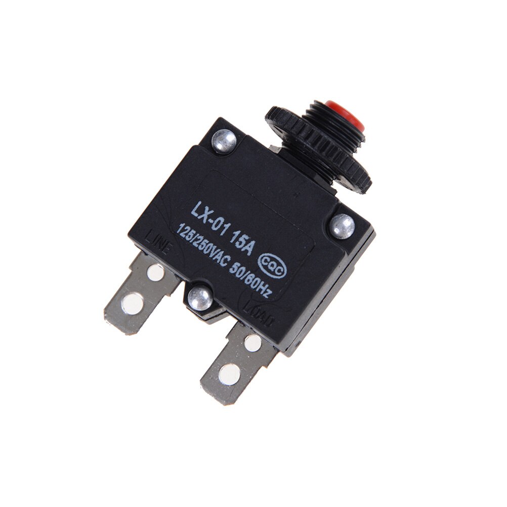 1pc Thermal Switch Circuit Breaker Overload Protector 15A Overload Switch 125/250V AC