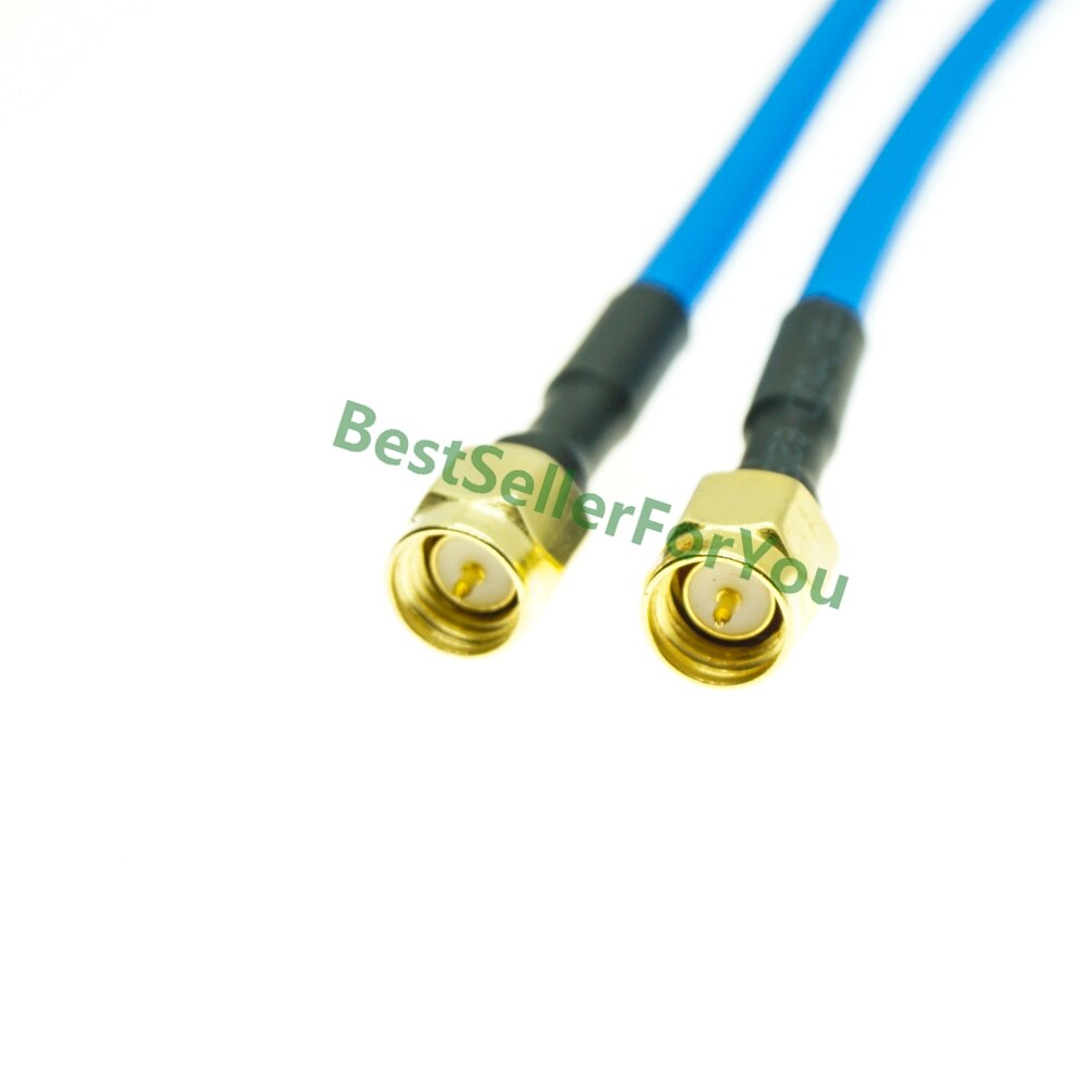 SMA Connector Male To SMA Connector Male Plug Straight RF Coax Pigtail Semi-rigid Cable RG402 Blue