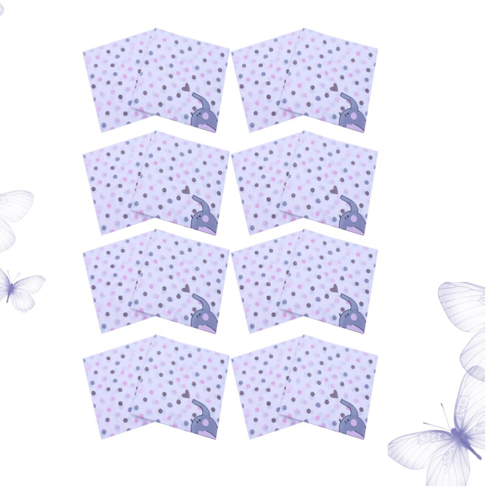 40Pcs Cartoon Olifant Gedrukt Servetten Unieke Papieren Handdoek Tissues Interessante Servet Voor Party Verjaardag Banket Dagelijks Gebruik: Default Title