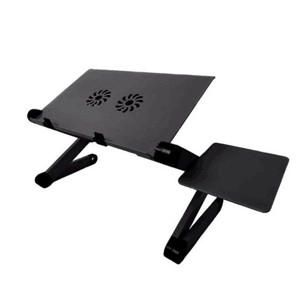 Aluminum Alloy Laptop Computer Table Bed Computer Table Folding Table With Radiator Fan Magnesium Alloy Panel
