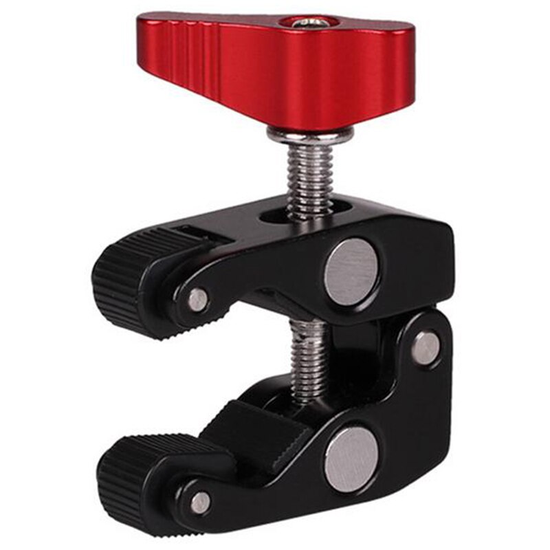 Bras magique pour appareil photo reflex, double sabot, rotule, pince crabe, support universel pour moniteur, pince à rotule, super support