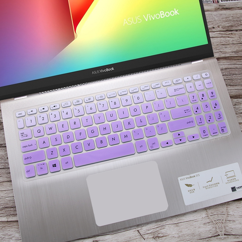 15.6 inch Silicone Keyboard Protector Cover Skin For ASUS VivoBook 15 X515MA X515EP X515JP X515JF X515J X515 MA EP JP JF J: GradualPurple