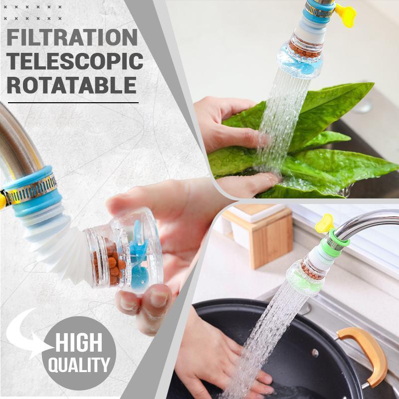 360-degree Rotating Filter Splash-proof Water Tap Installed On Your Faucet To Filter And Regulate The Water Flow