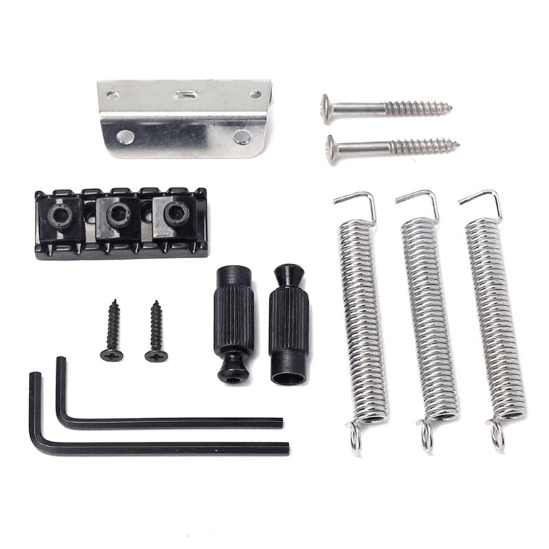 Floyd rose dubbellåsning tremolo system bro för elektriska gitarr delar svart