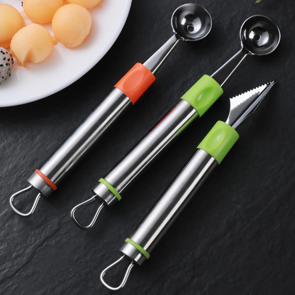 Fruit Platter Carving Knife Melon Spoon Ice Cream Scoop Watermelon Digging Kitchen Gadgets Accessories Slicer Tools Food Cutter