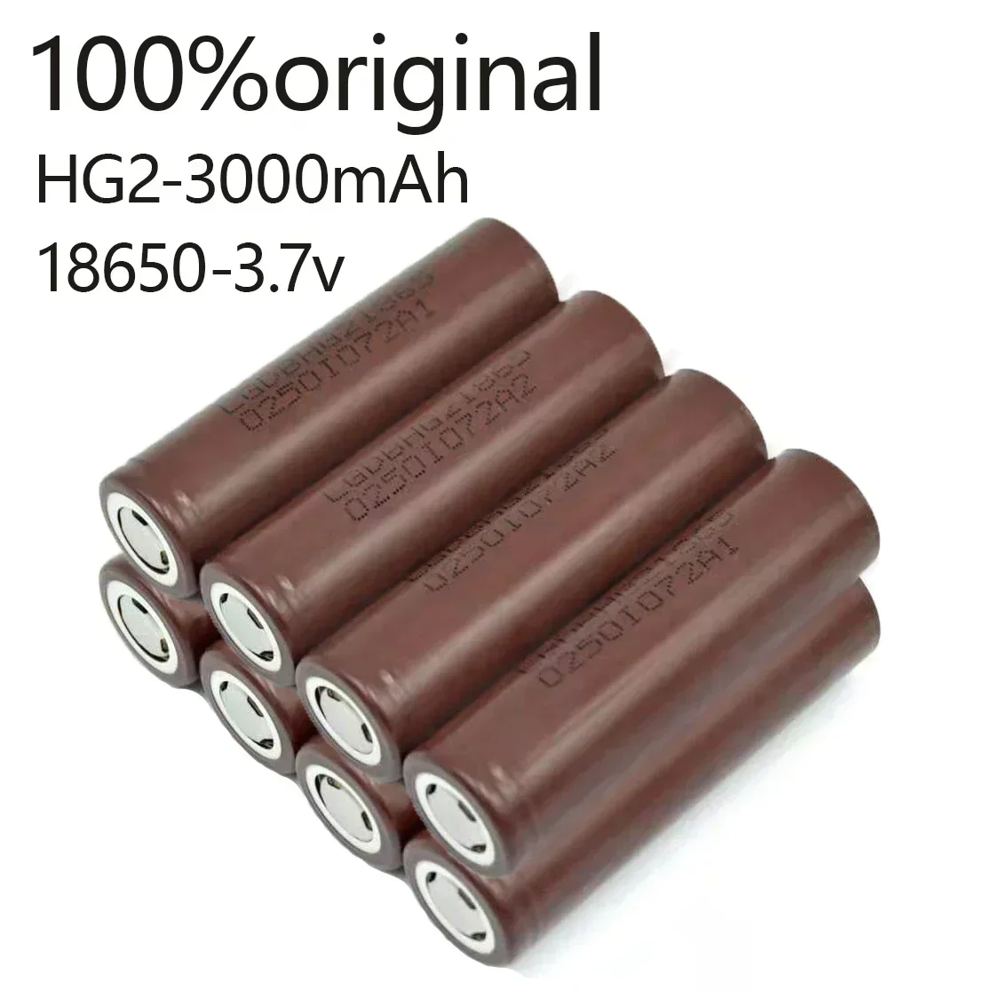 Lg18650 original importerade  hg2 3000 mah högkapacitets litiumbatterier med hög hastighet , 20 3.7v laddningskraft