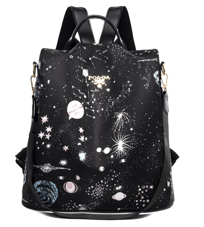 Anti Theft Frauen Rucksack Wasserdicht Durable Oxford Stoff Schule Tasche Damen Große Kapazität Reise Rucksäcke: B-4