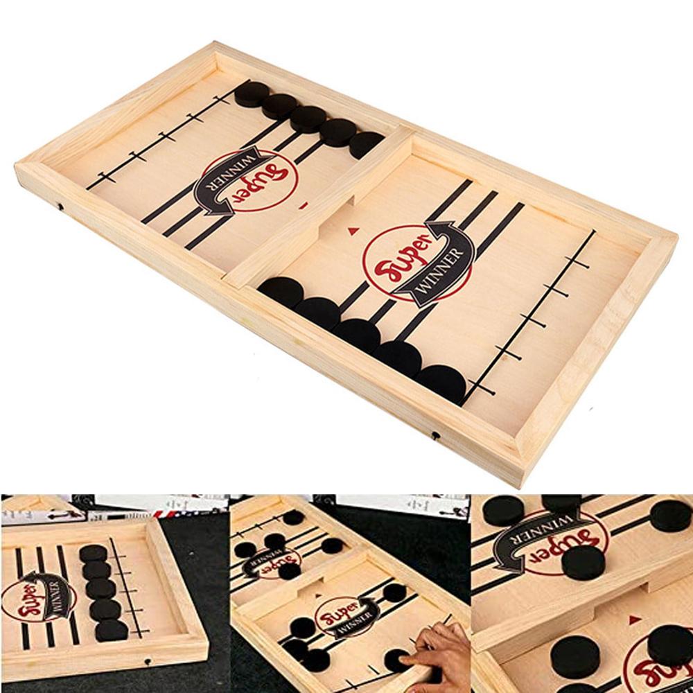 1 impostato hockey fionda Puck Gioco Frenetico fionda Puck Vincitore Giocattoli Divertenti Scheda-Gioco Del Partito di Gioco Giocattoli per Adulti famiglia del bambino