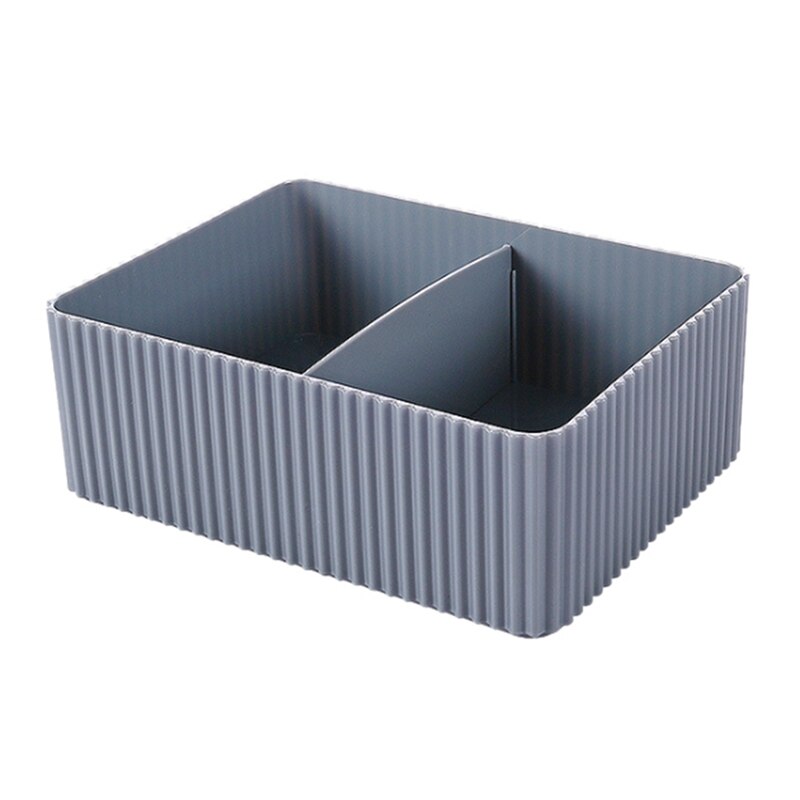 Opbergdoos voor op het bureau, make-up organizer voor cosmetica, opbergdoos voor thuiskantoor en badkamer: Donkergrijs / M