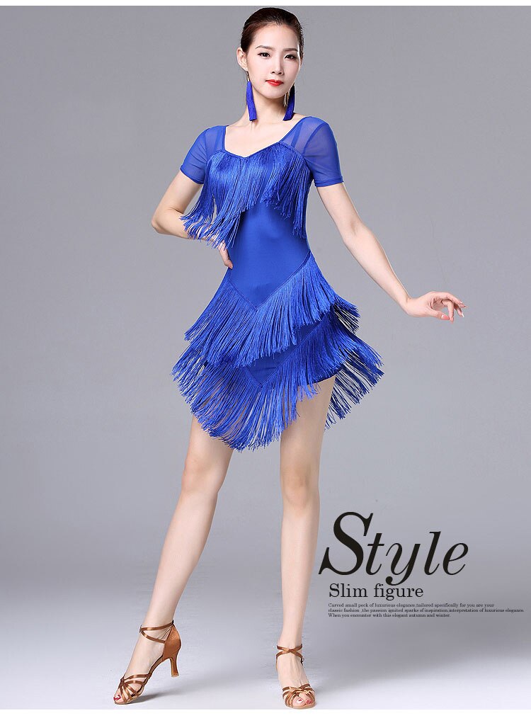 Tassel Latin Dance for Woman Latin Dance Dress For Women International Standard Ballroom Cha Cha Salsa Latin Dancing Dress