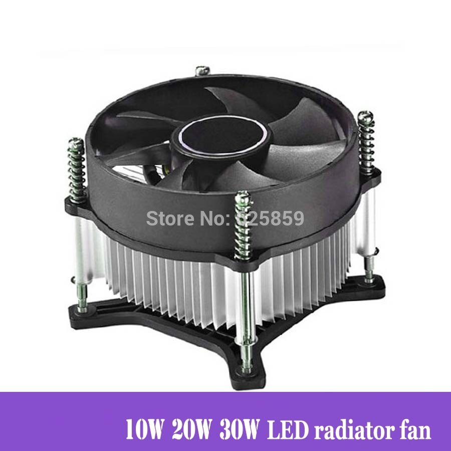 5 stks/partij 10 w 20 w 30 w High Power LED Cooling Fan Aluminium Heatsink