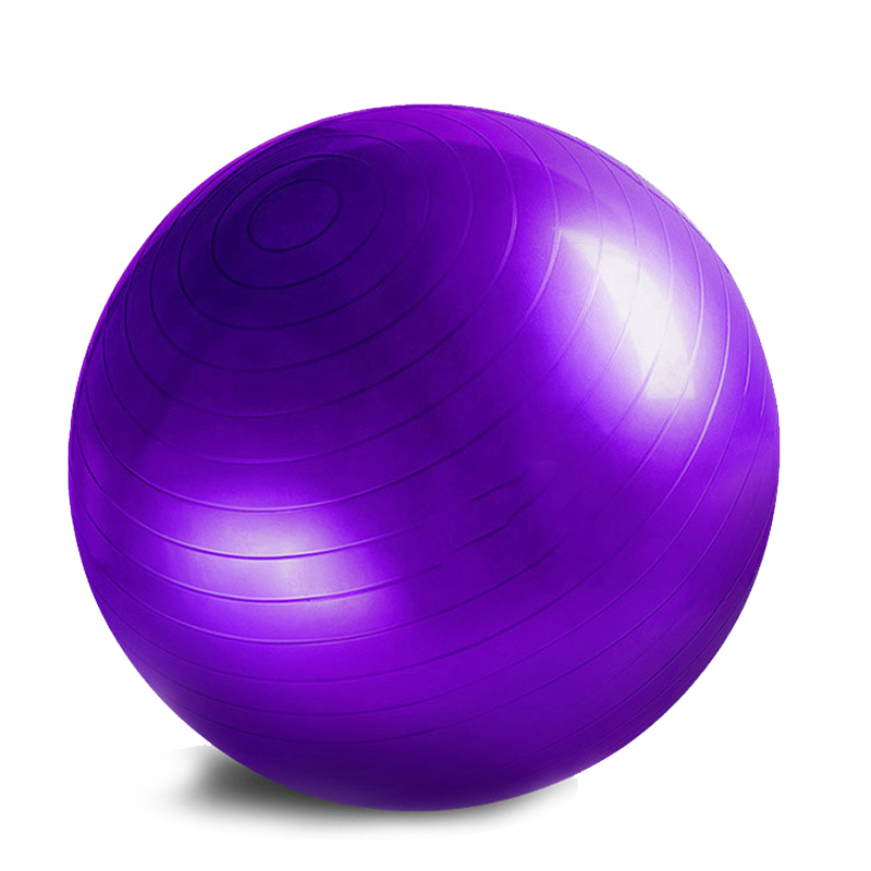 Yoga Ball GYM Balanced ball Fitness Massage Sport Workout Relieve Pain Massage Balls Training Tool 55cm 65cm 75cm: purple 55cm