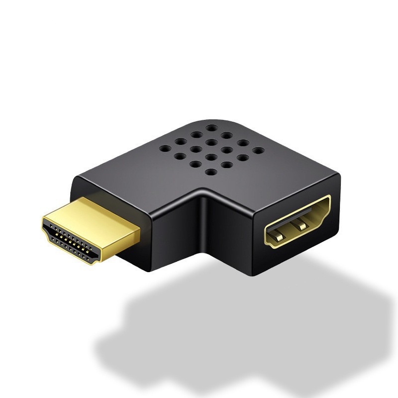 Adaptador HDMI 90 270 grados ángulo recto 4K extensor HDMI convertidor macho a hembra conector de Cable compatible con HDMI para TV portátil: Azul