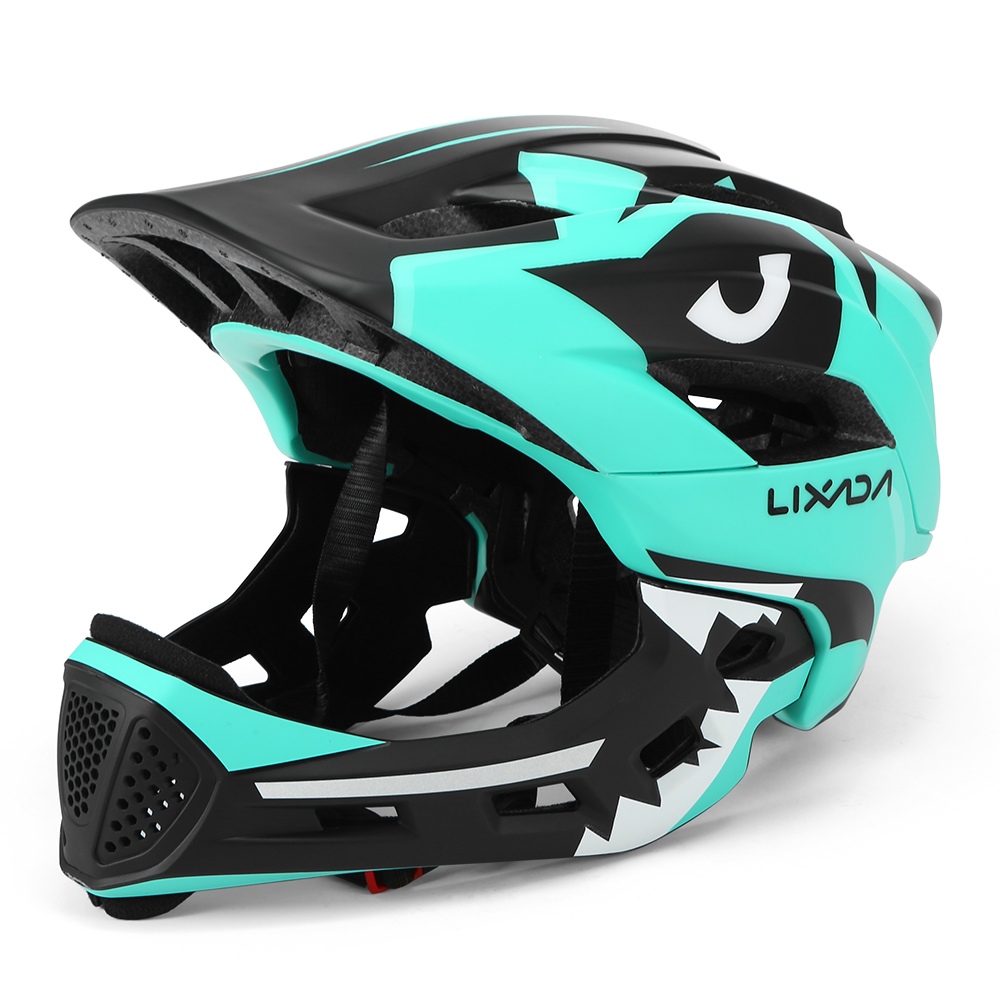 Lixada Kids Detachable Full Face Helmet Children Sports Safety Helmet for Cycling Skateboarding Roller Skating Helmet: Light blue