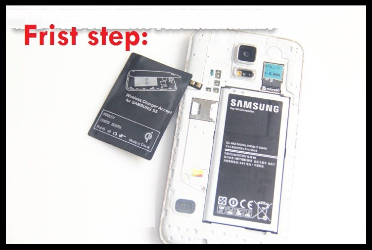 Qi draadloze oplaadontvanger voor samsung galaxy  s5 s4 s3 note 4 3 2 draadloze adapter