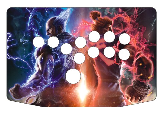 RAC-J500B todos os botões hitbox estilo arcada joystick luta vara controlador de jogo painel de obras de arte para pc usb: Artwork 6