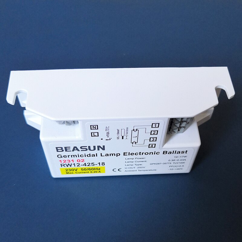 RW12-425-18 RW12-425-18A BEASUN 120V 230V 14-17W Germicidal UV Lamp Electronic Ballasts for Lamp GPH287-357T5 TUV16W