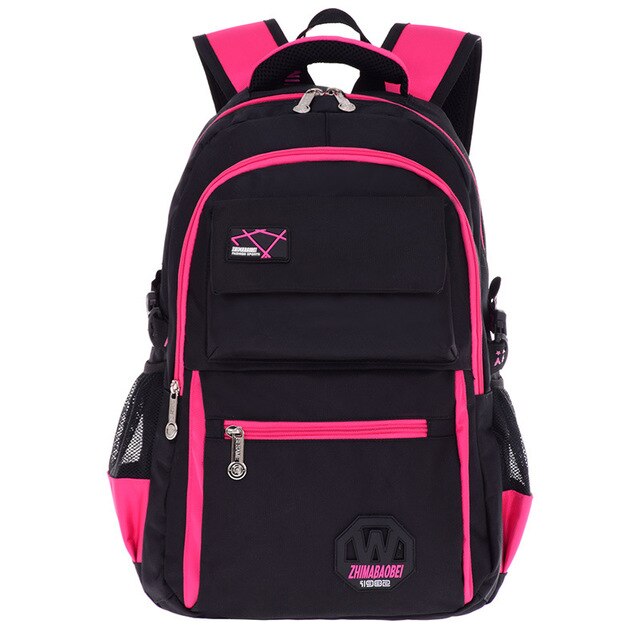 Children backpack Orthopedic Schoolbags For Teenagers Boys Girls Nylon Kids School Bags Breathable Backpacks BACK PACK mochila: rose2